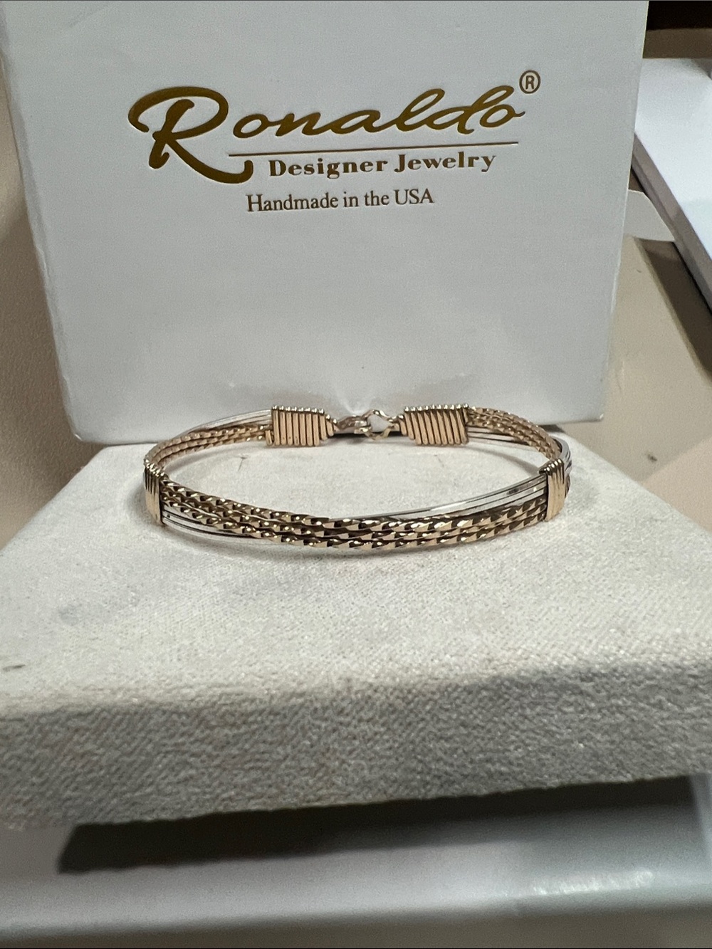 Ronaldo Three times the love Two-Tone 14 ktGold & Sterling  Women's Bracelet